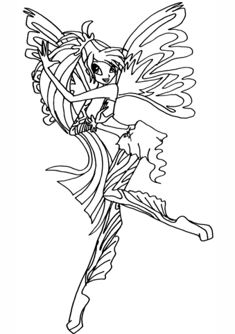 Sirenix Bloom Coloring Page